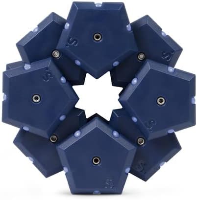 Speks Geode Pentagons Magnetic Fidget Toy for Adults & Teens 14+ | Sensory Gadget for Stress Relief, Office Desk Toy Present, Christmas Gift, Holiday Stocking Stuffer | Space Cadet, 12-Piece Set