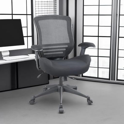 BOLISS 400lbs Ergonomic Office Chair, Home Desk Chair, Adjustable Arms, Super Soft Wide Cushion Big Mesh Chairs (Black)