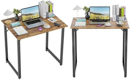 PayLessHere 32/39/47 inch Computer Desk Study Writing Table, Adjustable feet, Modern Furniture for Home Office (2, Brown, 32 inch)