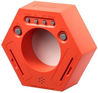 Hexagon Rotating Productivity Timer with Clock, Pomodoro Timer with 5,15, 30, 45, 60 Minute Presets, Timer for People with ADHD (Orange)