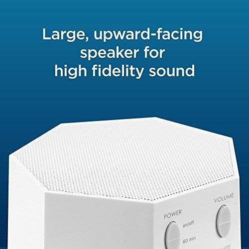 Adaptive Sound Technologies LectroFan Classic White Noise Machine - Compact Sleep Sound Machine for Bedroom, Travel, Study & More - 20 Non-Looping Fan & White Noise Variations - White