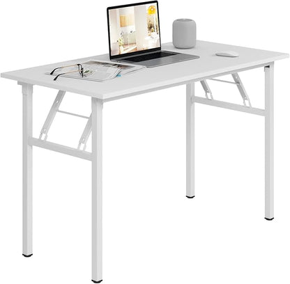 Need Office Computer Desk - 47.2L Sturdy and Heavy Duty Folding Laptop Table,Writing Table/Home Office Desk/Sewing Table,No Assembly Required,White AC5DW(120 * 60)