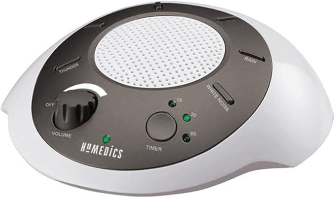 Homedics SoundSleep White Noise Sound Machine, Gold, Small Travel Sound Machine with 6 Relaxing Nature Sounds, Portable Sound Therapy for Home, Office, Nursery, Auto-Off Timer, by Homedics