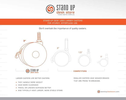 S STAND UP DESK STORE Crank Adjustable 2-Tier Standing Desk with Heavy Duty Steel Frame (Silver Frame/Black Top, 48 inch Wide