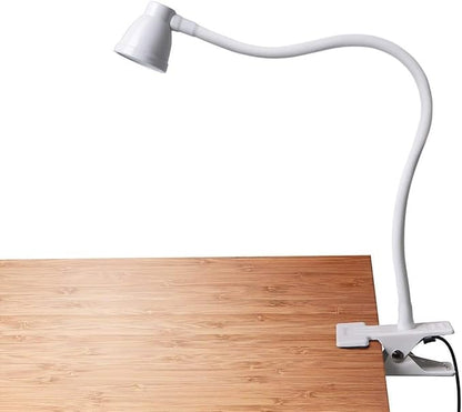 Clip on Reading Light, Clamp Lamp for Desk, 3000-6500K Adjustable Color Temperature, 6 Illumination Modes, 10 Led Beads(White)