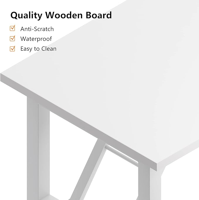 Need Small Desk 31 1/2" No Assembly Foldable Writing Table,Sturdy and Heavy Duty Folding Computer Desks for Small Space/Home Office/Dormitory AC5DW(80 * 40)