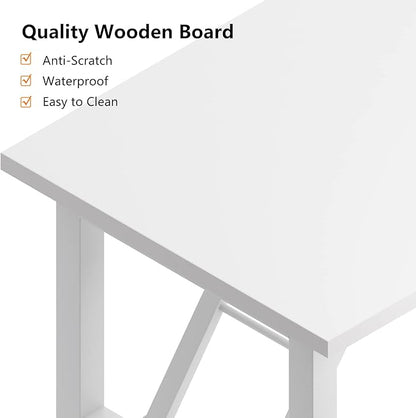 Need Small Desk 31 1/2" No Assembly Foldable Writing Table,Sturdy and Heavy Duty Folding Computer Desks for Small Space/Home Office/Dormitory AC5DW(80 * 40)