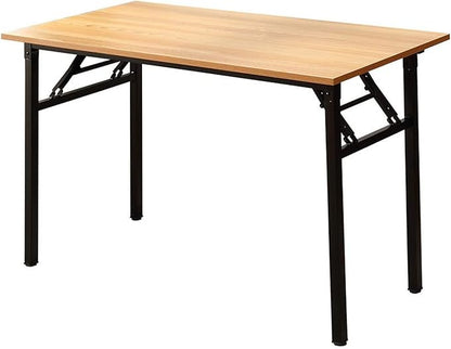 Need Office Computer Desk - 47.2L Sturdy and Heavy Duty Folding Laptop Table,Writing Table/Home Office Desk/Sewing Table,No Assembly Required (Teak Color) AC5BB12060