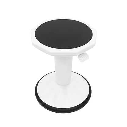 Pearington SitFree Height Adjustable Wobble Stool, Active Flexible Seating Chair for Kids and Adults - School and Office, White