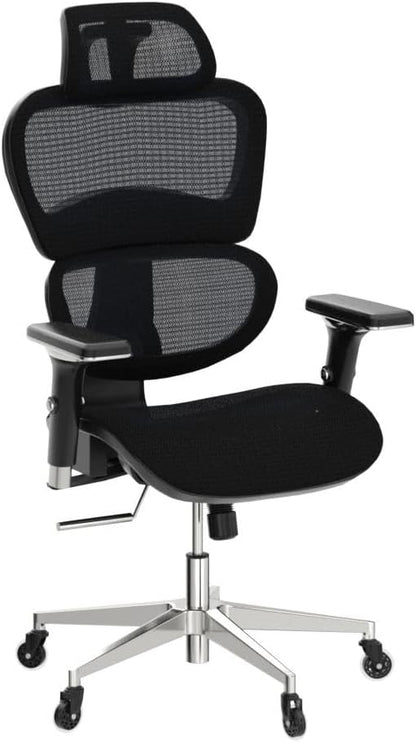 Oline ErgoPro Ergonomic Office Chair - Rolling Desk Chair with 4D Adjustable Armrest, 3D Lumbar Support and Blade Wheels - Mesh Computer Chair, Gaming Chairs, Executive Swivel Chair (Navy Blue)