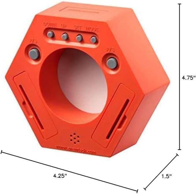 Hexagon Rotating Productivity Timer with Clock, Pomodoro Timer with 5,15, 30, 45, 60 Minute Presets, Timer for People with ADHD (Orange)