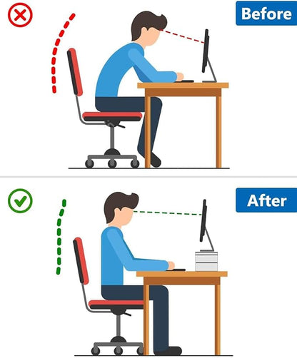 Clear Acrylic Monitor Stand Riser 2 Tier, 5.12 Inches High Clear Computer Desk Organizer Shelf for Multi Media PC Storage Laptop