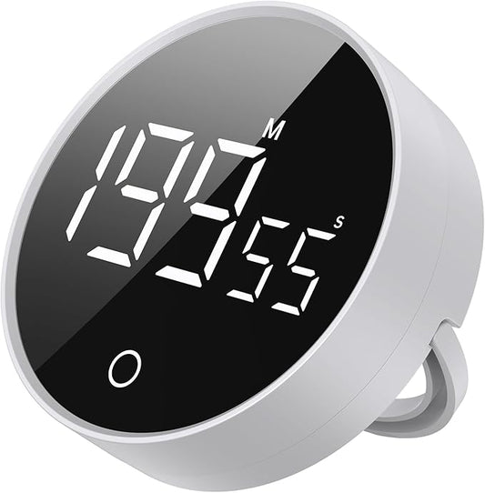 EooCoo Digital Timer with Large Bright Display, 199 Minute Countdown Countup Timer Strong Magnetic Back, Easy Operation - Perfect for Kitchen, Classroom, and Workout