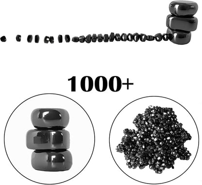 Mini Magnetic Balls, Over 1000 Ferrite Mini Magnets, Fidget Magnetic Ball Toy for Adults, Relieve Anxiety and Stress, Magnetic Ball Toy for Office Desk, Metal Fidget Magnet Putty (Black)