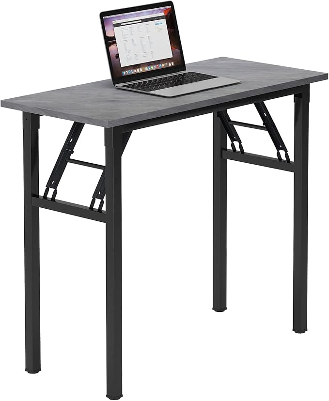 Need Small Desk 31 1/2" No Assembly Foldable Writing Table,Sturdy and Heavy Duty Folding Computer Desks for Small Space/Home Office/Dormitory AC5LB(80 * 40)