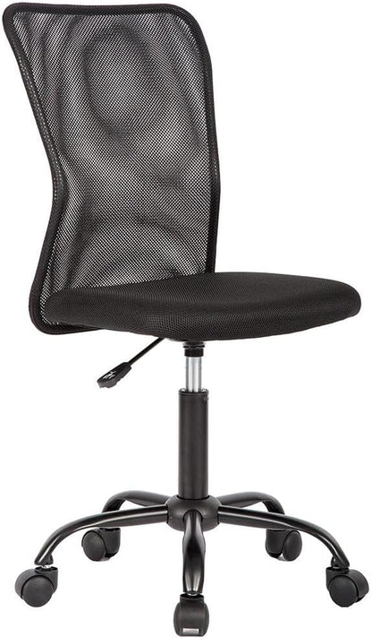 BestOffice Ergonomic Office Chair Desk Chair Mesh Computer Chair Armless Back Support Modern Executive Rolling Swivel Chair with Lumbar Support（Black）