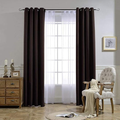 NICETOWN Blackout Thick Window Curtains - (W52 x L120, Brown, 2 Panels) Thermal Insulated Grommet Drape Longer Panels for Bedroom and Living Room