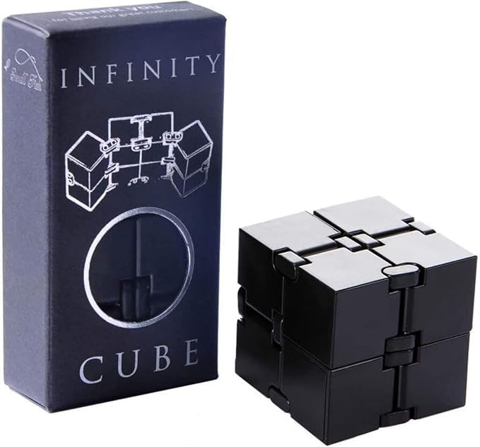 Infinity Cube Sensory Fidget Toy, EDC Fidgeting Game for Kids and Adults, Cool Mini Gadget Best for Stress and Anxiety Relief and Kill Time, Unique Idea That is Light on The Fingers and Hands