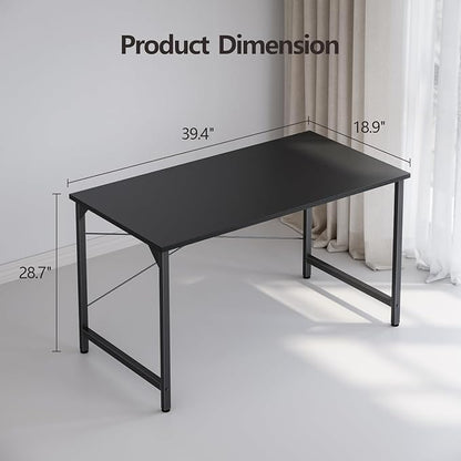 Cubiker Computer Desk, 40 inch Small Home Office Desk for Small Spaces, Modern Simple Style for Home, Office, Black