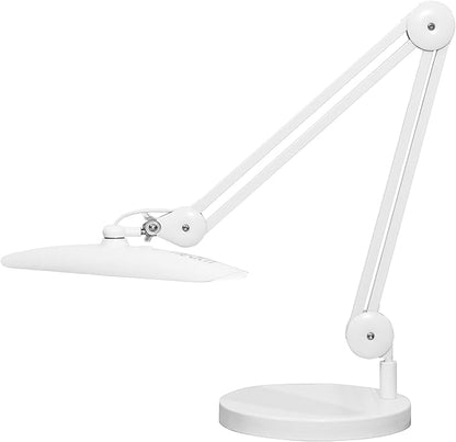 Neatfi XL 2,200 Lumens LED Task Lamp, 24W Super Bright Desk Lamp, 117 Pcs SMD LED, 4 Level Brightness, Dimmable, Task LED Light for Home, Office, Workbench (Non-CCT with Base, White)