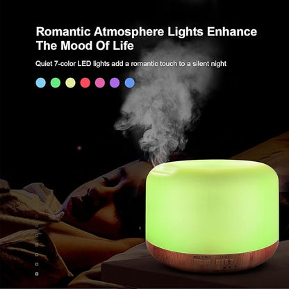 300ML Essential Oil Diffuser, Remote Control Ultrasonic Aromatherapy Oil Diffusers Cool Mist Humidifier, Waterless Auto-Off and 7 LED Light Colors for Bedroom, Yoga, SPA, Baby