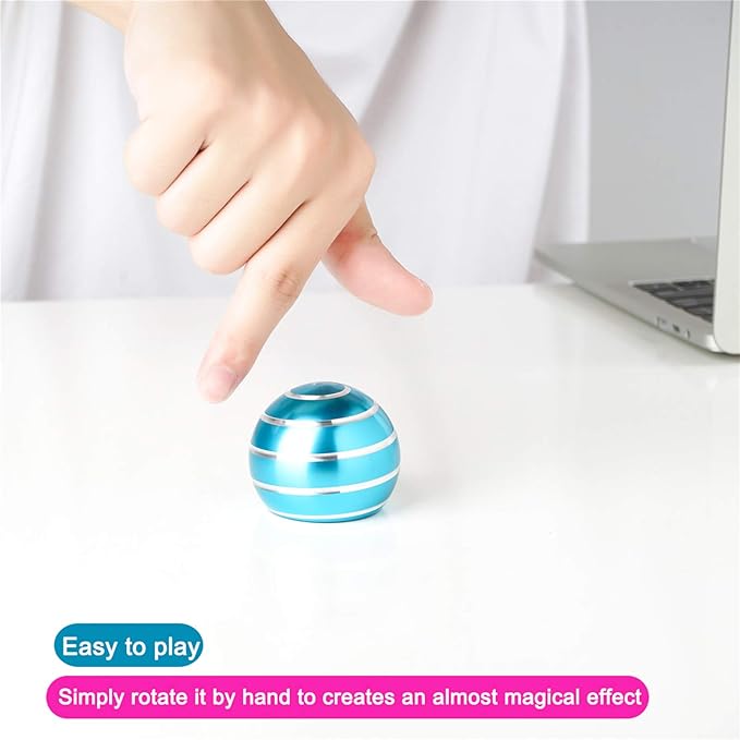 Desk-Fidget-Kinetic-Toys Cool-Gadgets: Cool-Stuff Thing Game Toy for Adult Teen Children Kid, Optical-Illusion Stress Relief Gifts for Man Women Home Office School Christmas Spinning Up 300 Seconds