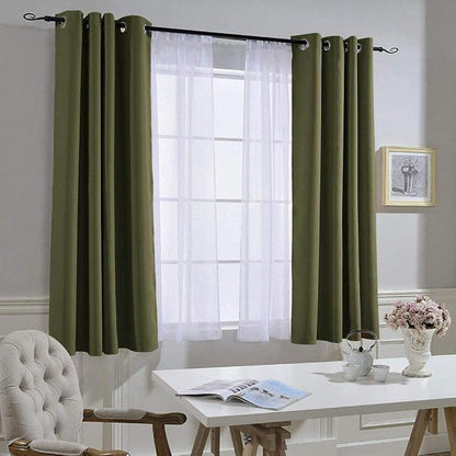 NICETOWN Blackout Curtains for Living Room - Functional Blackout Drapes/Panels for Bedroom, Thermal Insulated, Privacy Assured (Set of 2, 52 x 63 inches in Olive Green)