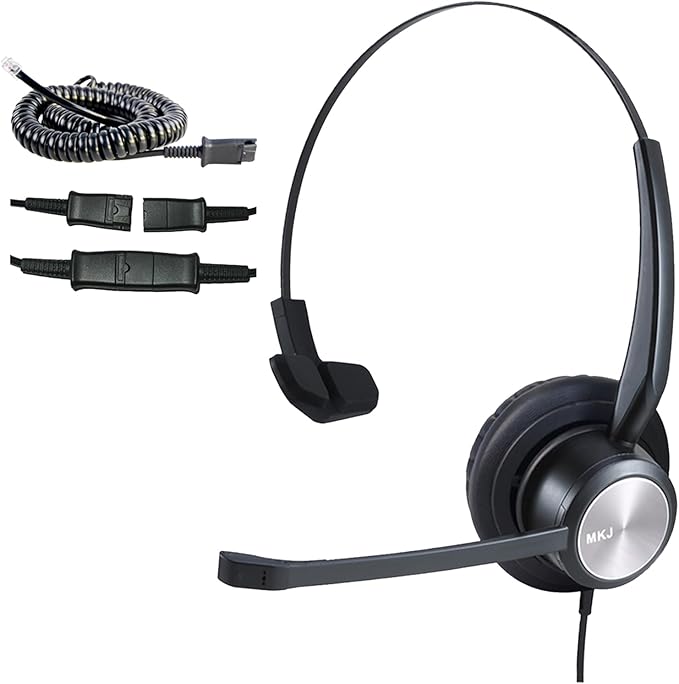 MKJ Cisco Phone Headset Corded RJ9 Telephone Headset with Noise Cancelling Microphone for Cisco CP-7821 7841 7942G 7931G 7940 7941G 7945G 7960 7961G 7962G 7965G 7975G 8811 8841 8861 9951 9971