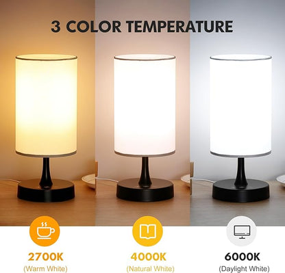 Light Therapy Lamp, 10000 Lux Light with Remote Control, 3 Color Temperature & 4 Brightness Level & Timer, Daylight Lamp for Home, Office, Decoration(Black Base White Shade)