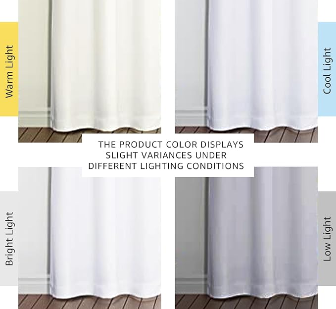 NICETOWN White Blackout Curtains 84 inches Long, Full Light Blocking Drapes with Black Liner for Nursery, Noise Reducing Thermal Insulated Draperies for Doorway (2 Pieces, 37" Wide Each Panel)