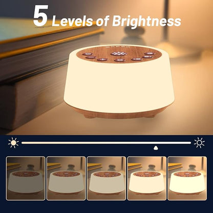 Color Noise Sound Machines with 10 Colors Night Light 25 Soothing Sounds and Sleep White Noise Machine 32 Volume Levels 5 Timers Adjustable Brightness Memory Function for Adult Kid Baby