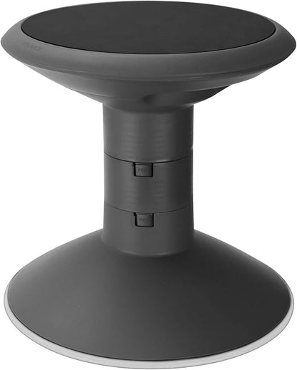 Storex Active Tilt Stool – Ergonomic Seating for Flexible Office Space and Standing Desks, Adjustable 12-24 Inch Height, Black (00320U01C)