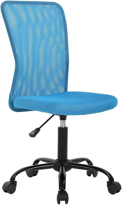 BestOffice Ergonomic Office Chair Desk Chair Mesh Computer Chair Armless Back Support Modern Executive Rolling Swivel Chair with Lumbar Support（Blue）