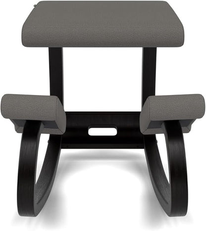 Varier Variable Balans Original Kneeling Chair Designed by Peter Opsvik (Dark Grey Revive Fabric with Black Ash Base)