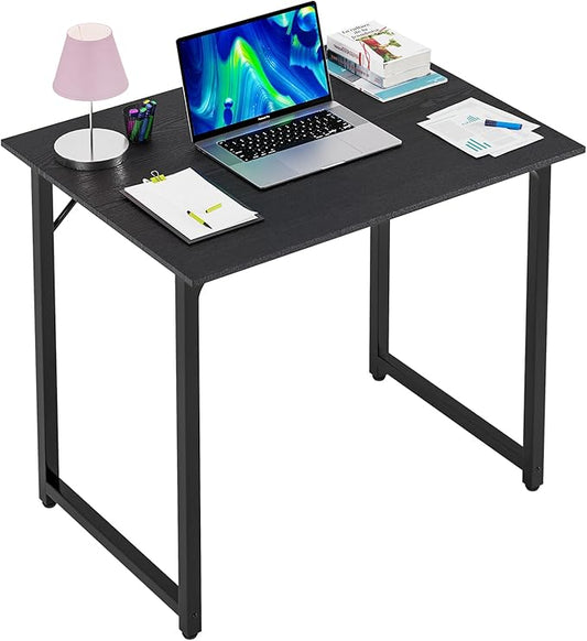 PayLessHere 32/39/47 inch Computer Desk Study Writing Table, Adjustable feet, Modern Furniture for Home Office (1, Black, 32 inch)