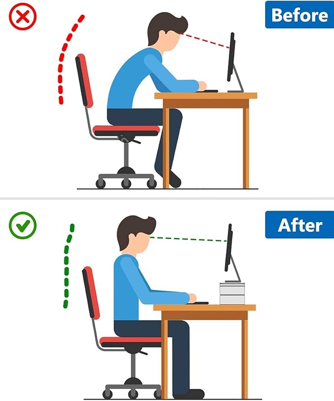 Acrylic Monitor Stand, 2 Tiers Clear Monitor Riser Computer Stand for Office, Home, Office, 5.12 Inches Hight PC Desk Stand for Keyboard Storage, Premium Platform for Laptop Printer TV Screen