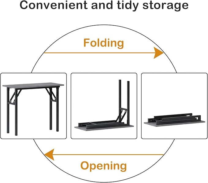 Need Small Desk 31 1/2" No Assembly Foldable Writing Table,Sturdy and Heavy Duty Folding Computer Desks for Small Space/Home Office/Dormitory AC5LB(80 * 40)