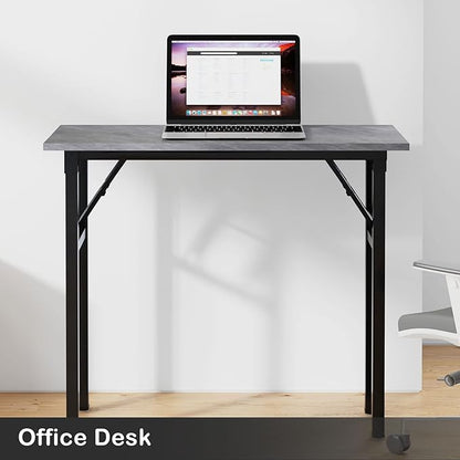 Need Small Desk 31 1/2" No Assembly Foldable Writing Table,Sturdy and Heavy Duty Folding Computer Desks for Small Space/Home Office/Dormitory AC5LB(80 * 40)