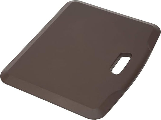 Mount-It! Standing Desk Floor Mat | Brown Standing Comfort Mat for Standing Desk, Home, Office, Kitchen, Garage | Anti-Slip Washable Surface| 18"x22" | Rubberized Gel Foam