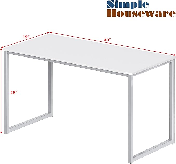 SHW Home Office 40-Inch Computer Desk, White