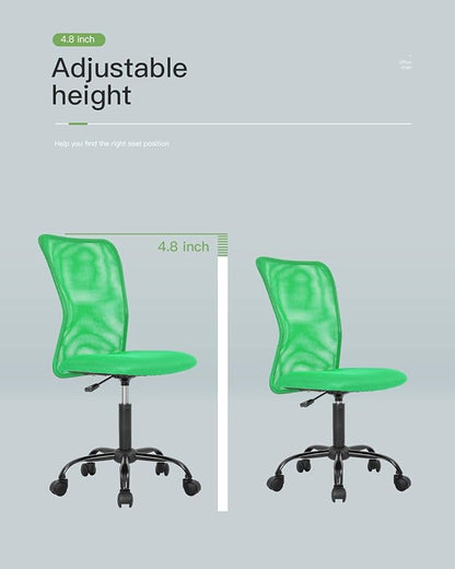 BestOffice Ergonomic Office Chair Desk Chair Mesh Computer Chair Armless Back Support Modern Executive Rolling Swivel Chair with Lumbar Support(Green)