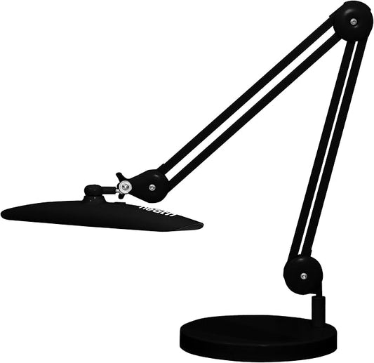 Neatfi XL 2,200 Lumens LED Task Lamp, 24W Super Bright Desk Lamp, 117 Pcs SMD LED, 4 Level Brightness, Dimmable, Task LED Light for Home, Office, Workbench (Non-CCT with Base, Black)