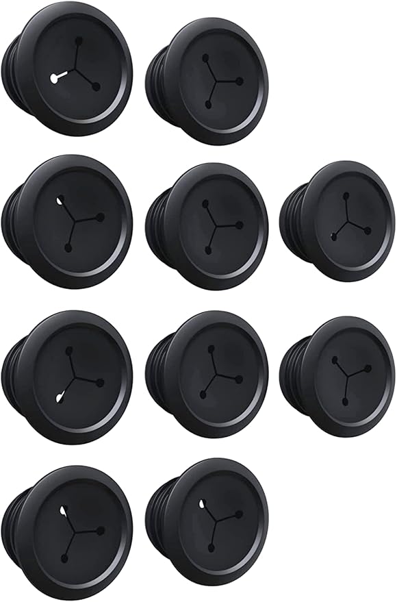 ECHOGEAR Wall Cable Hiders for Cable Management - 2.25" Mini Cord Hider Conceals 3 Low Voltage Cables Behind Wall - Perfect for Speakers, Mounted TVs, Desks & More - Black 10-Pack