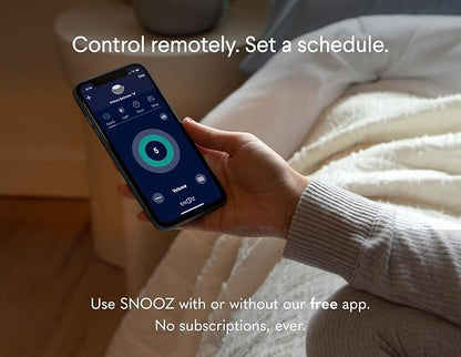 SNOOZ Smart White Noise Sound Machine - Real Fan Inside for Non-Looping White Noise, Sleep Aid for Adults, Travel, Sleeping, Bedroom, Portable, Baby Registry Essential - Cloud