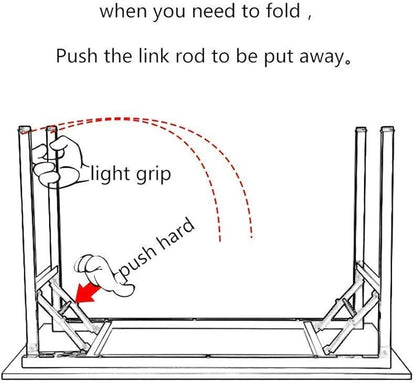 Need Folding Desk - 31 1/2" No Assembly Foldable Small Computer Table,Sturdy and Heavy Duty Writing Desk for Small Spaces, Black&Black Frame