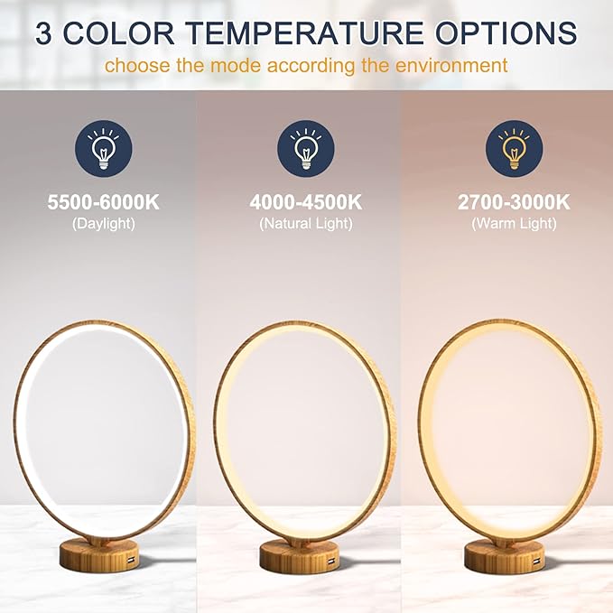 Light Therapy Lamp,2 in 1 Therapy Lamp and Desk Lamp 10000 Lux Sun Lamp,Happy Lamp with Dual Controls, Light Box Therapy with 4 Timer,Dimmable, 3 Color Temperatures, Artificial Sunlight Lamp