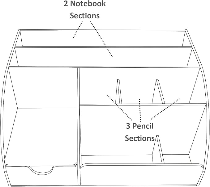 Clear Acrylic Desk Oganizer, 9 Compartments, Office Supplies and Desk Accessories Organizer, Home Decor Desktop Organizer (Clear)