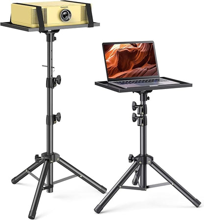 AMADA HOMEFURNISHING Height Adjustable Projector Tripod Stand for 26 to 51 in, Foldable Laptop Tripod Stand, Portable Outdoor Projector Stand for Laptop, Projector, DJ, or Sheet Music-AMPS02