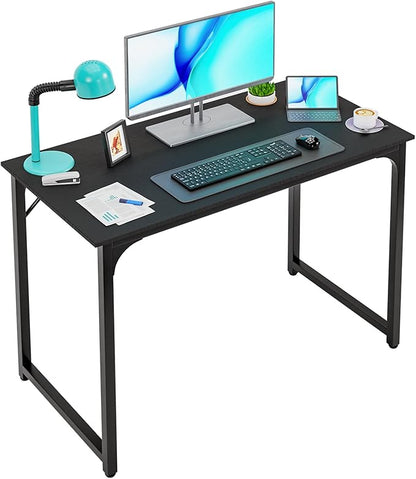 PayLessHere 32/39/47 inch Computer Desk Study Writing Table, Adjustable feet, Modern Furniture for Home Office (1, Black, 39 inch)