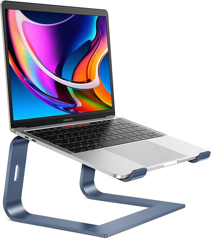 OMOTON Laptop Stand, Detachable Laptop Mount, Aluminum Laptop Holder Stand for Desk, Compatible with MacBook Air/Pro, Dell, HP and All Laptops (11-16 inch), DeepNavy